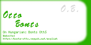 otto bonts business card